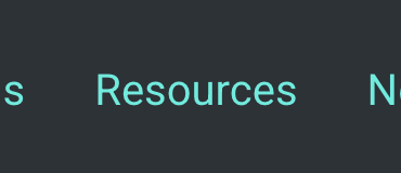 Resources link in 'Dusk' contrast theme, no focus ring or other differentiation from the adjacent links.