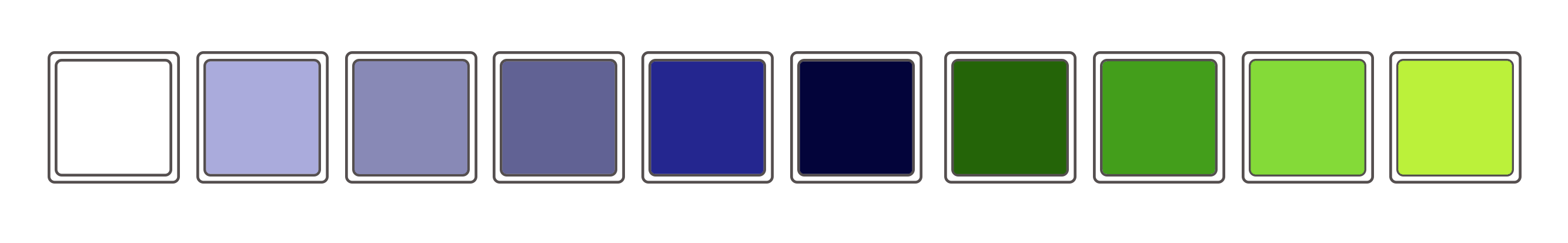 color bars showing range of color options.