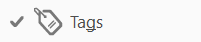 tags button.