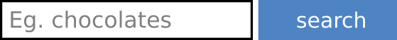 A form field with a placeholder of example chocolate followed by an adjacent search submit button