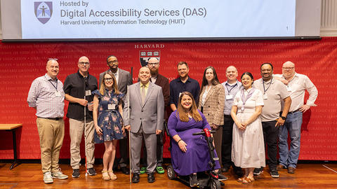 The DAS team at the Accessibility Summit with keynote speaker Maria Town. 