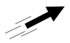 fast moving arrow.