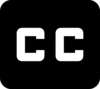 closed caption icon.