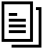 Icon of document with text.