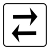 right and left arrow keys.