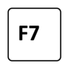 F7 key.