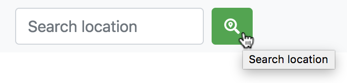 A search form with an icon button and a tooltip.