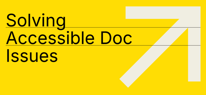 Banner - Solving Accessible Doc Issues