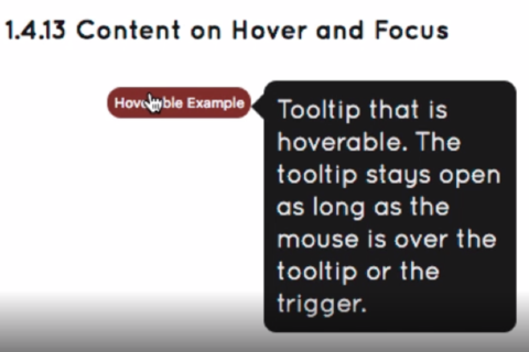New content is visible when the mouse hovers the link.